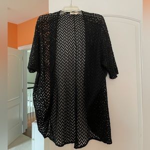 Long black sweater shawl